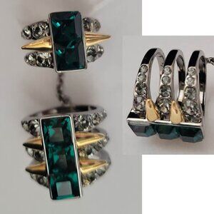 Henri Bendel Triple Spike Double Ring